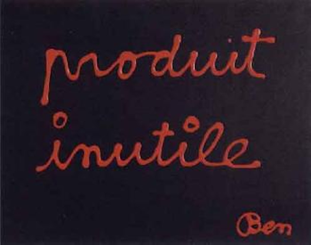 Produit inutile by Ben Vautier