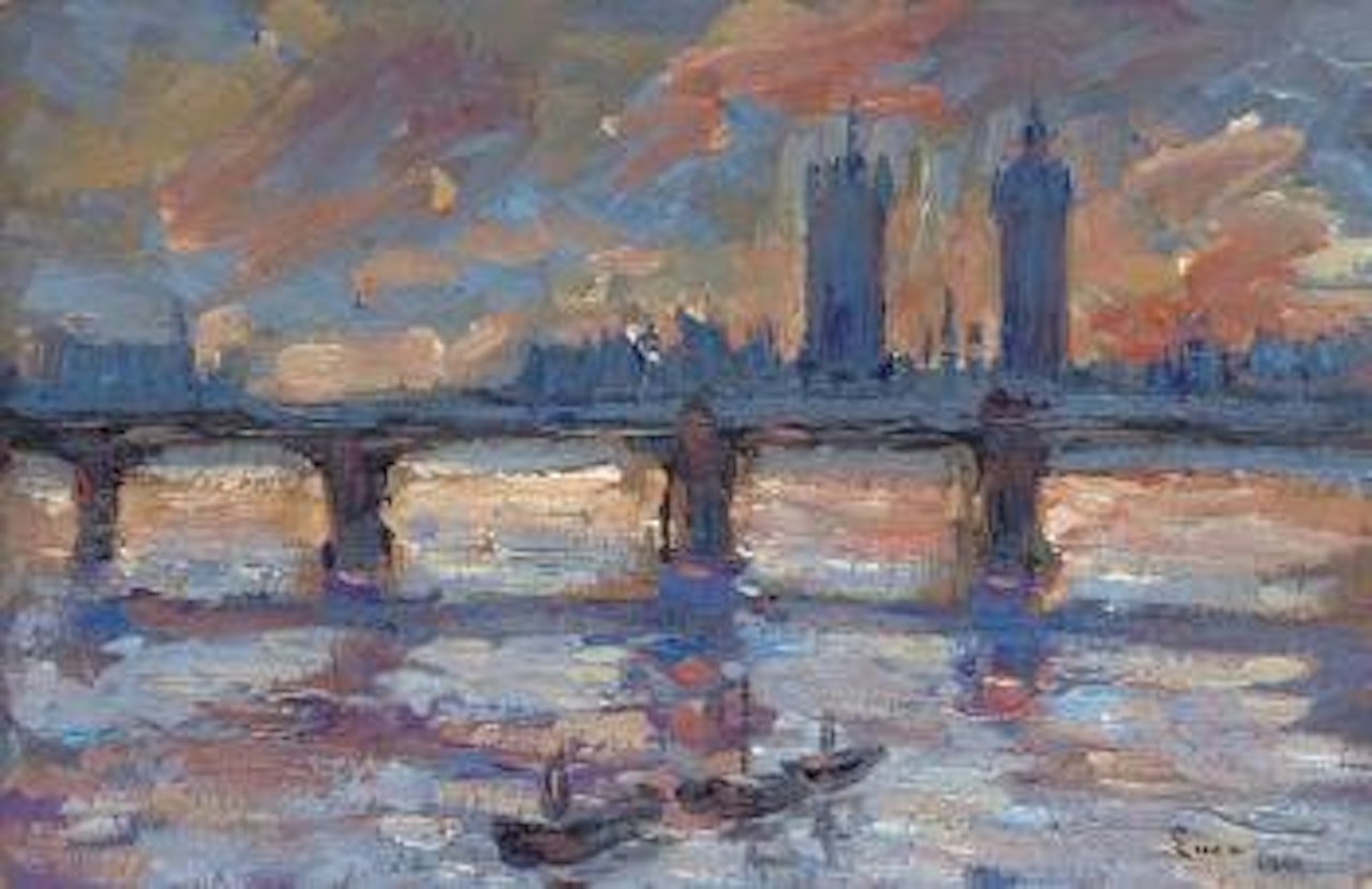 Londres, La Tamise, le soir by Maximilien Luce