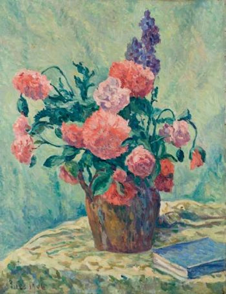 Pavots dans un pot de gres by Maximilien Luce