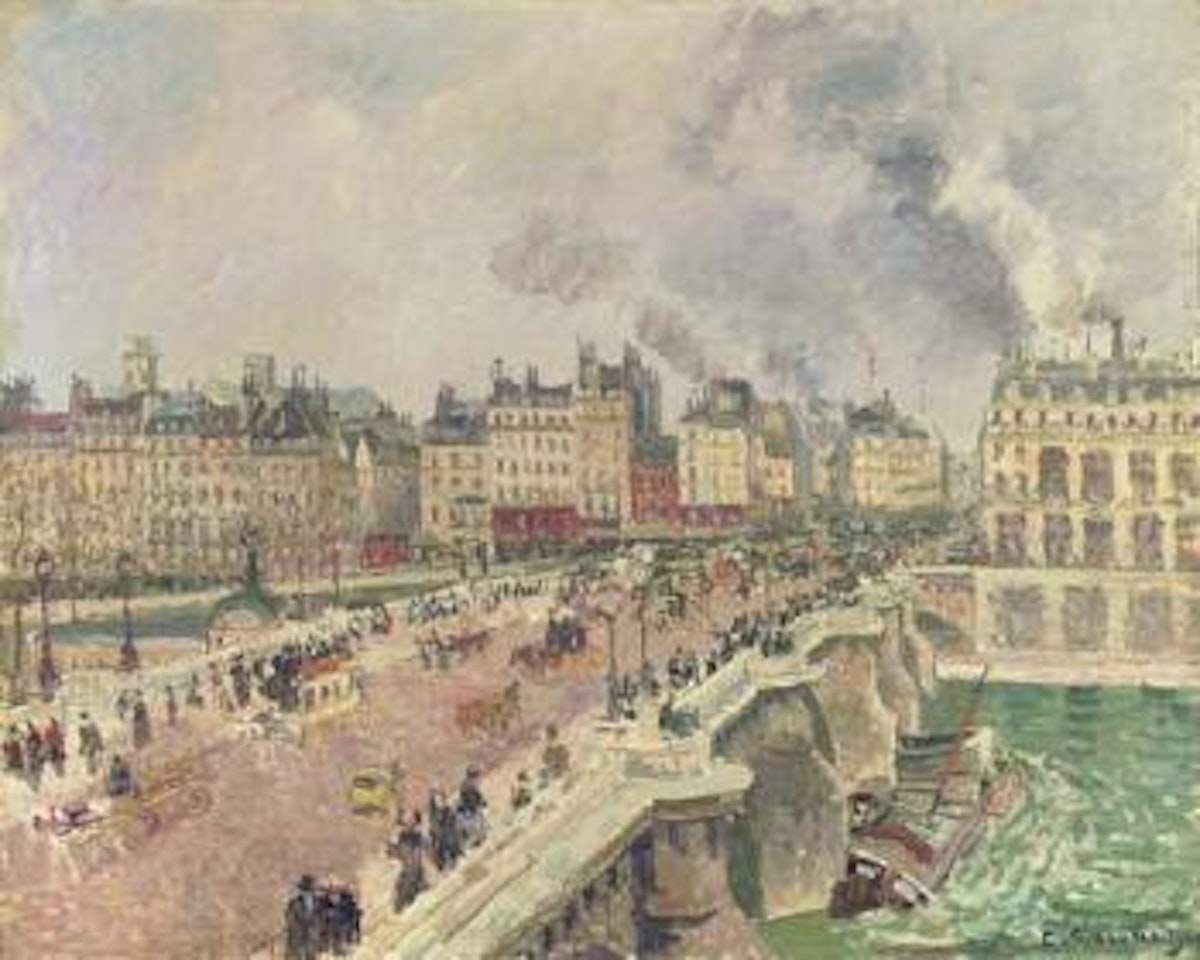 Pont Neuf, naufrage de la Bonne Mere by Camille Pissarro