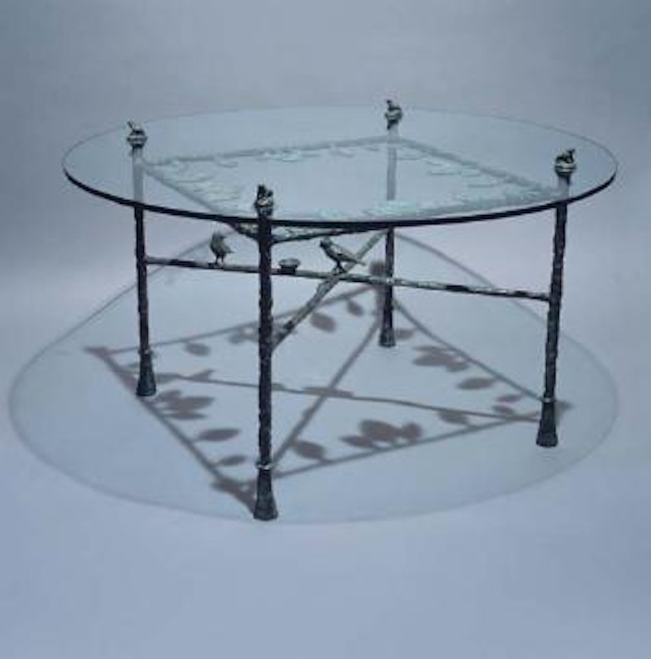 Table-feuilles, modele bas aux grenouilles by Diego Giacometti
