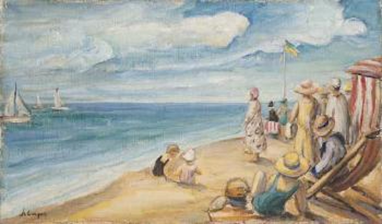 Sur la plage by Henri Lebasque