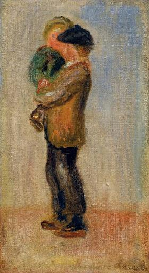 Homme portant un garcon by Pierre-Auguste Renoir