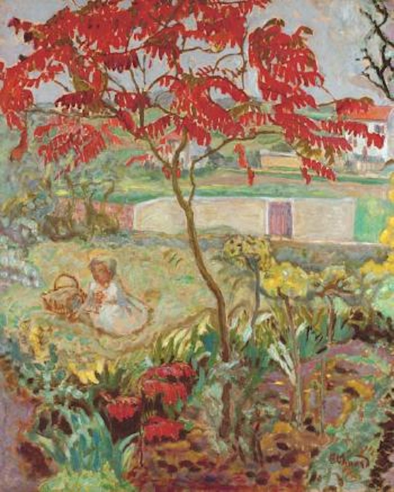 Jardin a l'arbre rouge by Pierre Bonnard