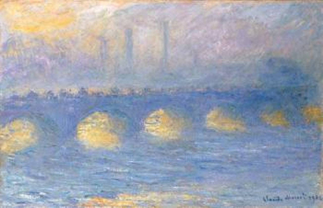 Waterloo Bridge, temps couvert by Claude Monet