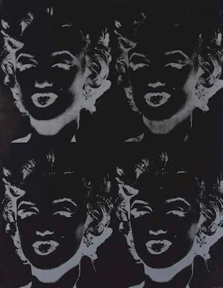 Four Marilyns, Reversal series by Andy Warhol