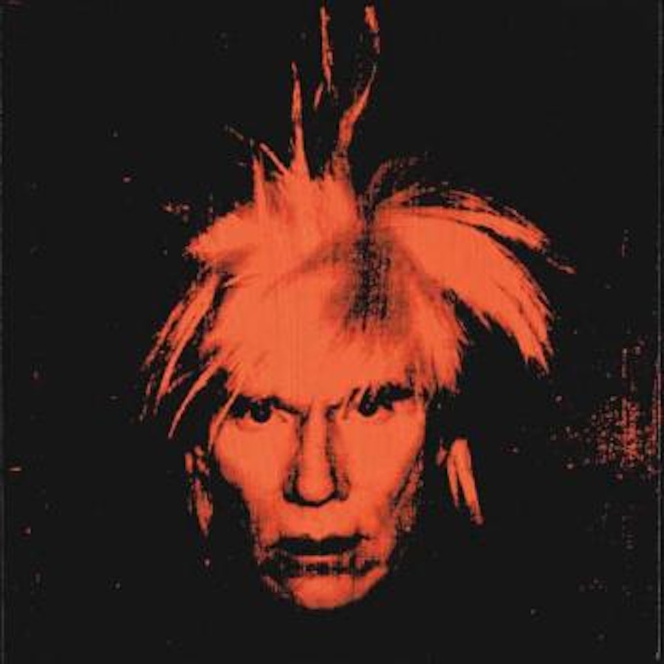 Self-portrait, fright wig by Andy Warhol