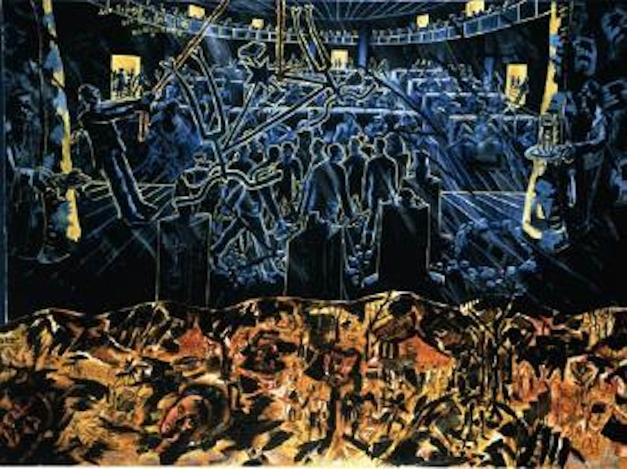 Der frage wo stehe ich nachgehend, der himmel als spiegel der revolution by Jörg Immendorff