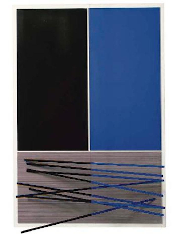 Grandes barres bleues et noires by Jesus Rafael Soto