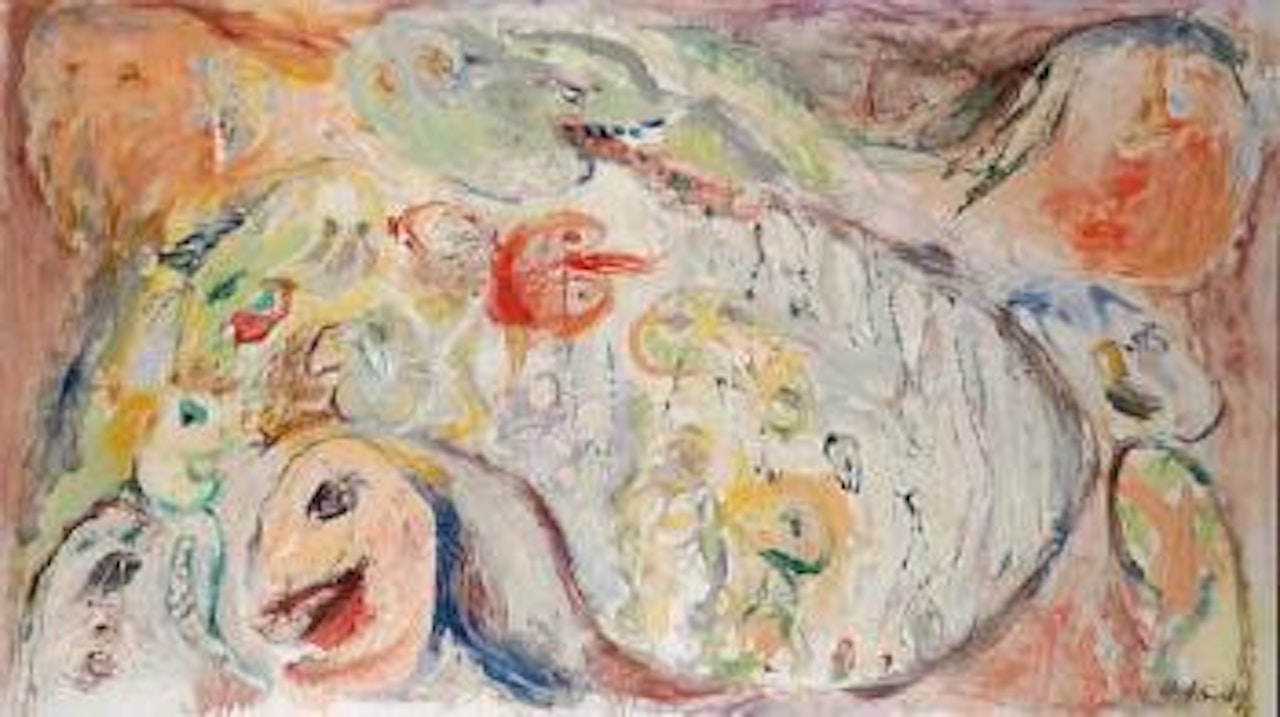 Whale of a good time by Pierre Alechinsky