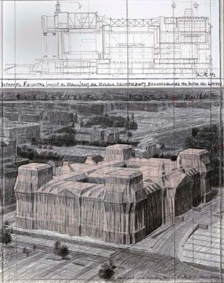 Wrapped Reichstag, project for Berlin by Christo
