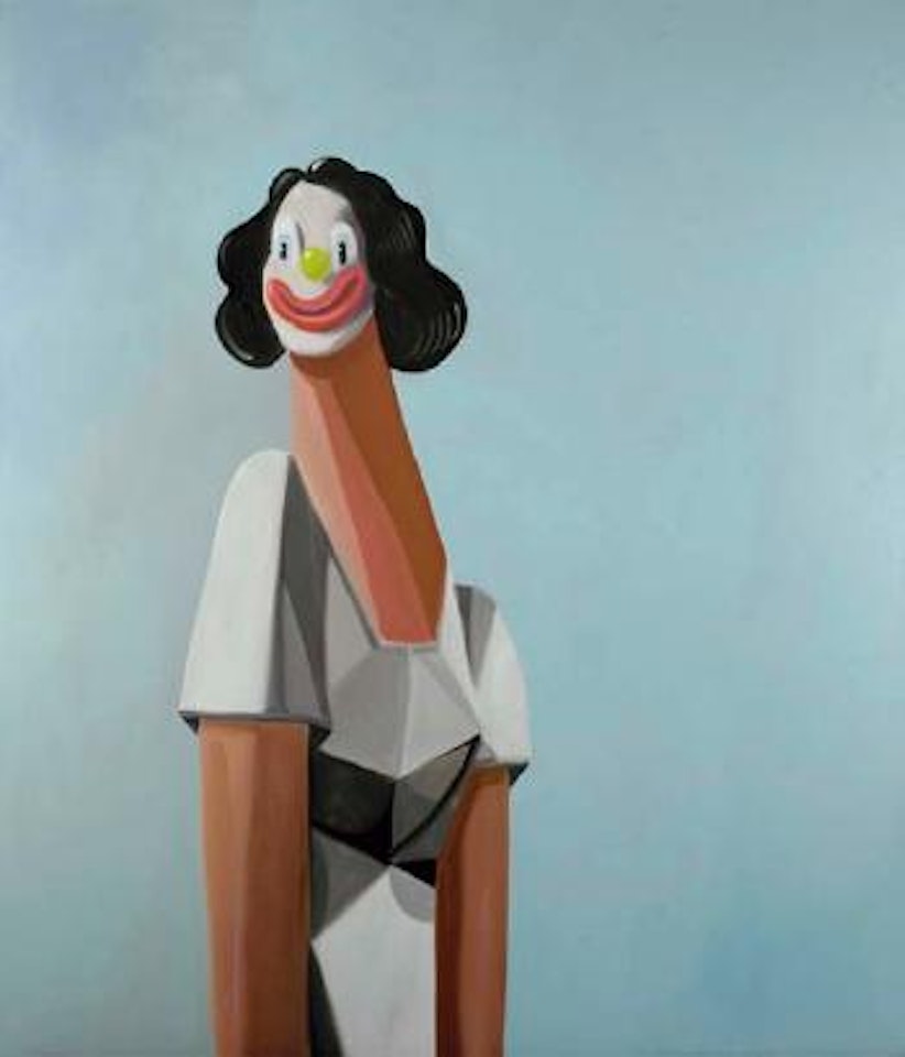 Cubist clown by George Condo