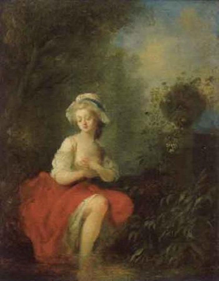 Jeune femme au bain by Jean Frédéric Schall