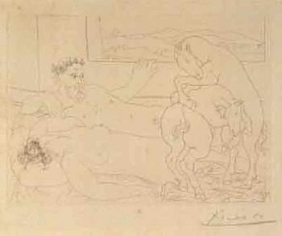 Le repos du sculpteur III by Pablo Picasso