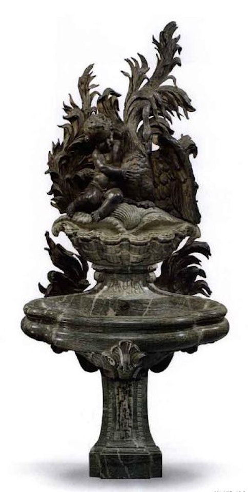 Putto and swan by François Ladatte