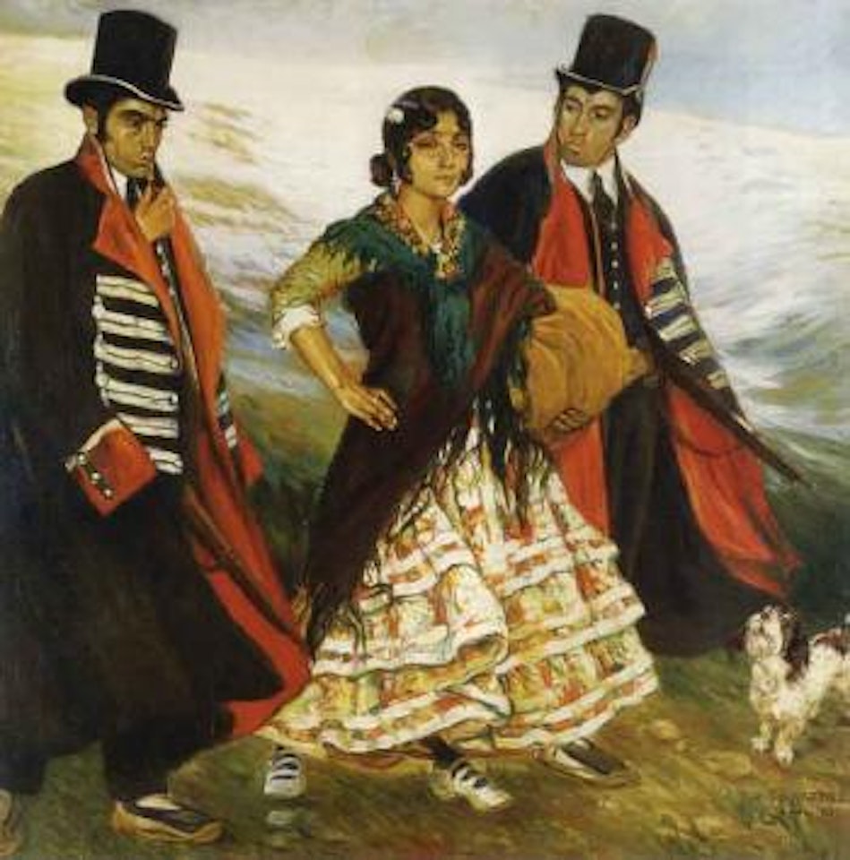 Gypsy woman caught by police by Carlos Vasquez y Obeda