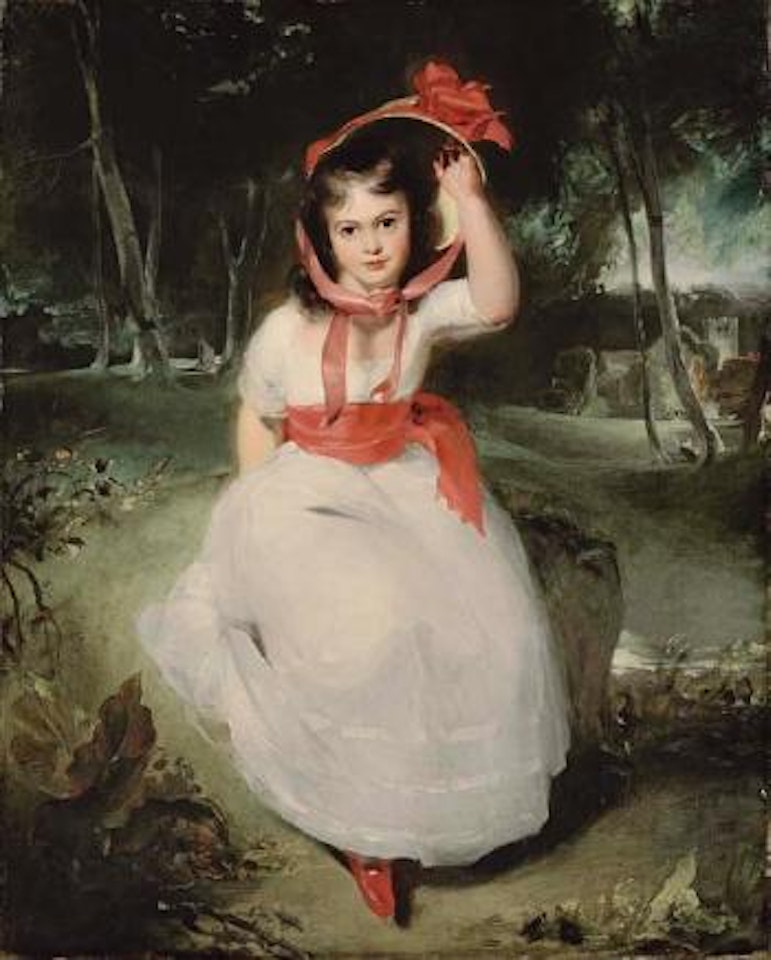 Woodland maid, Portrait of Miss Emily de Visme, full-length, in landscape by Sir Thomas Lawrence