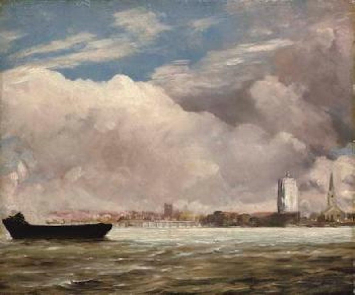 View on the Thames near Battersea Bridge, with Chelsea beyond, London by John Constable