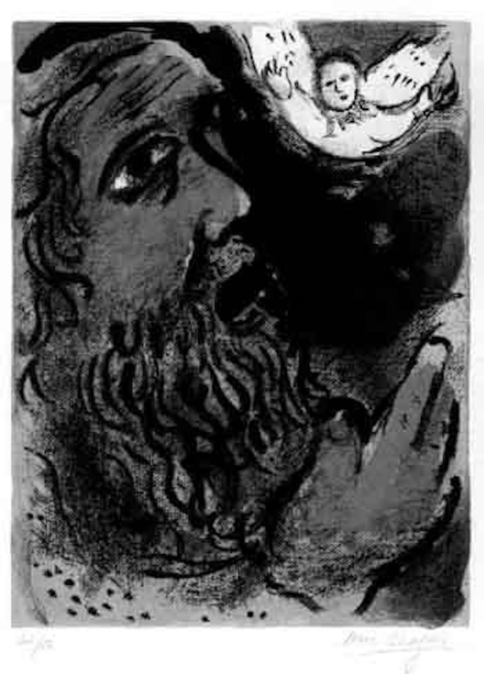 Job en Priere by Marc Chagall