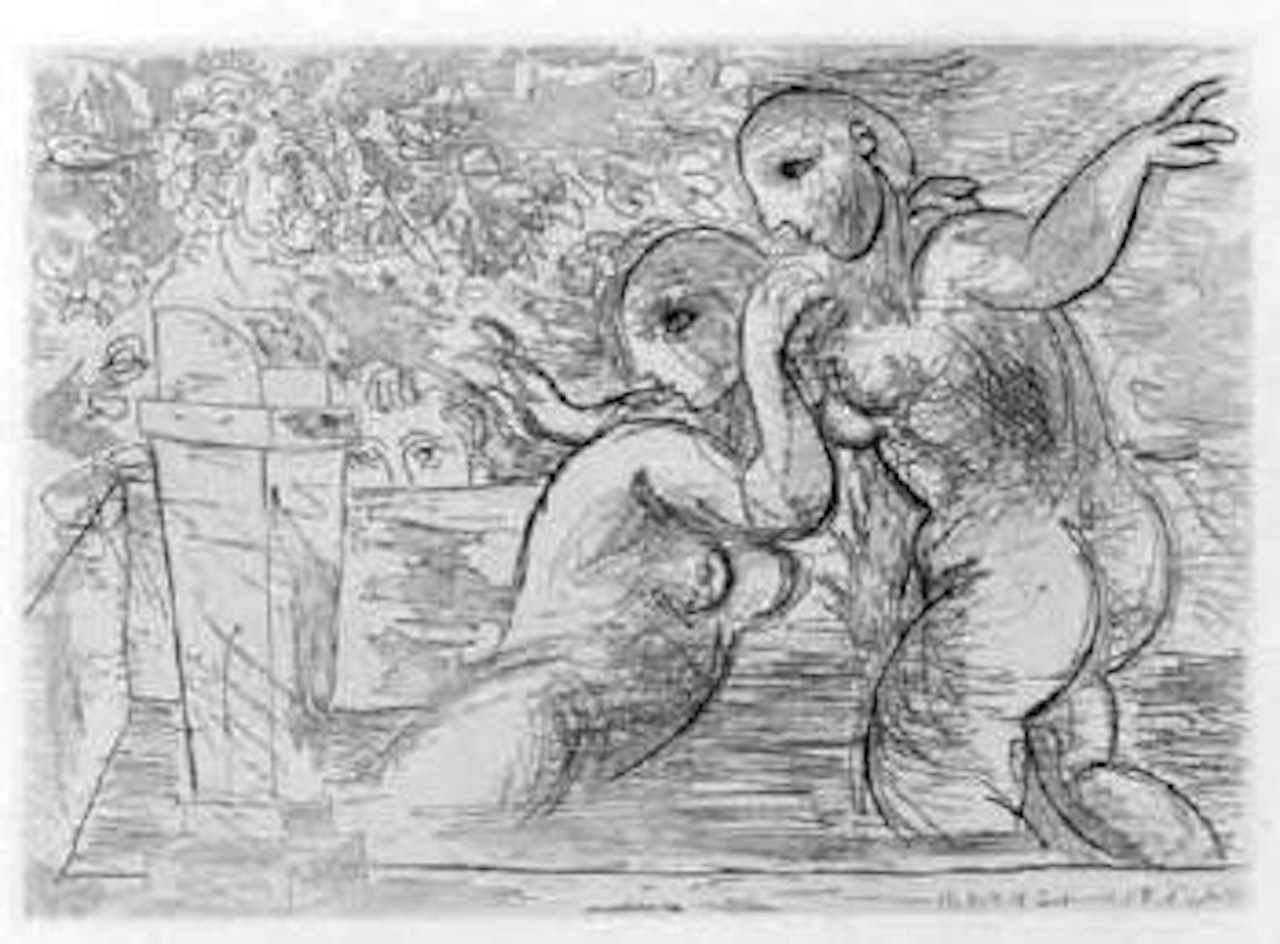 Les baigneuses surprises by Pablo Picasso