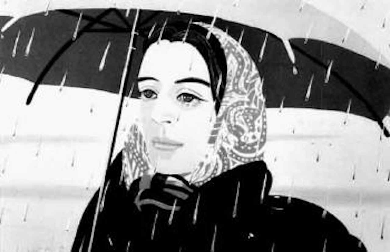 Blue umbrella by Alex Katz
