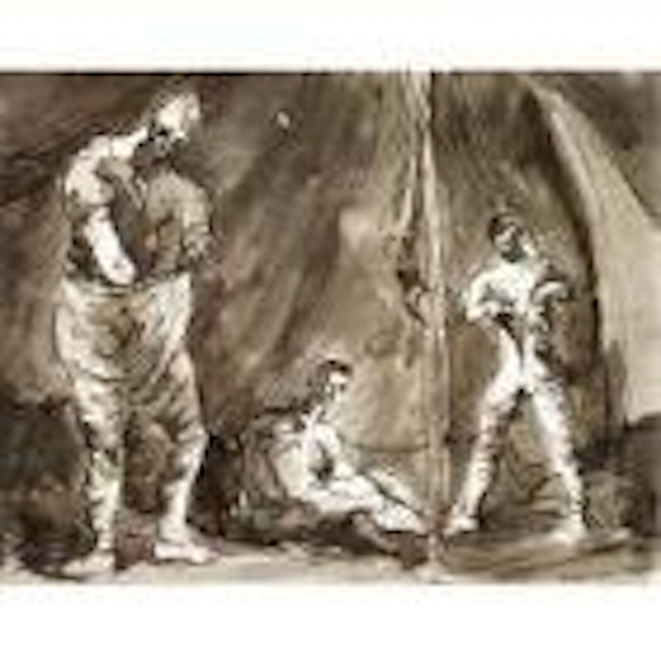 Figures in a tent by Keith Vaughan
