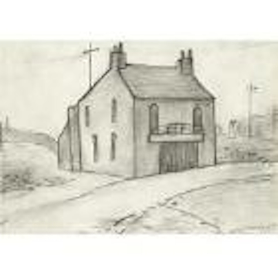 Houses by the road by Laurence Stephen Lowry