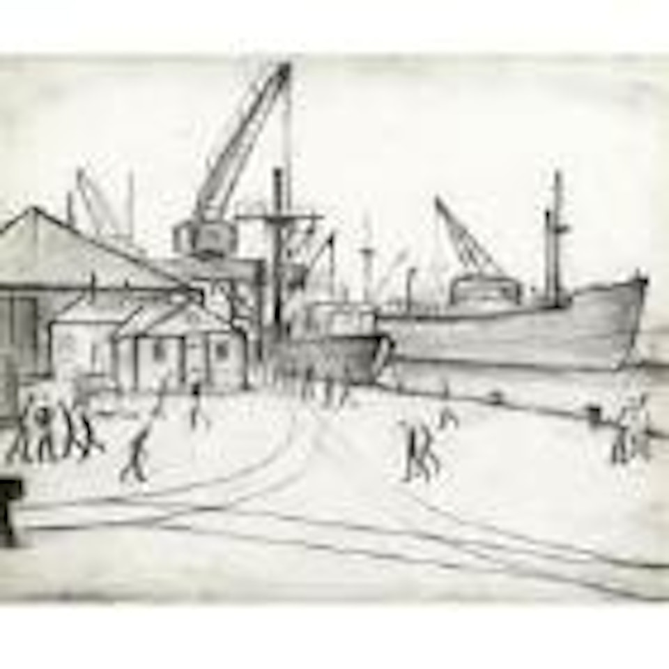 Queen's Dock, Glasgow by Laurence Stephen Lowry