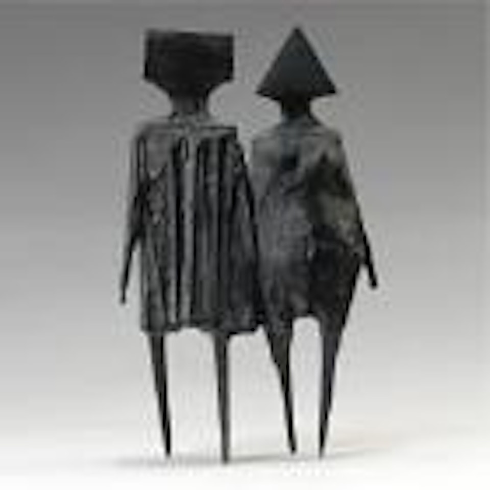 Maquette VI walking couple by Lynn Chadwick