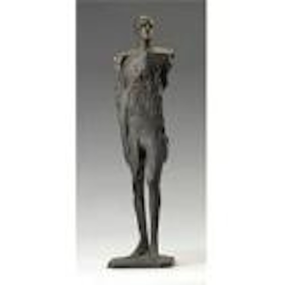 Small figure with goggles by Elisabeth Frink