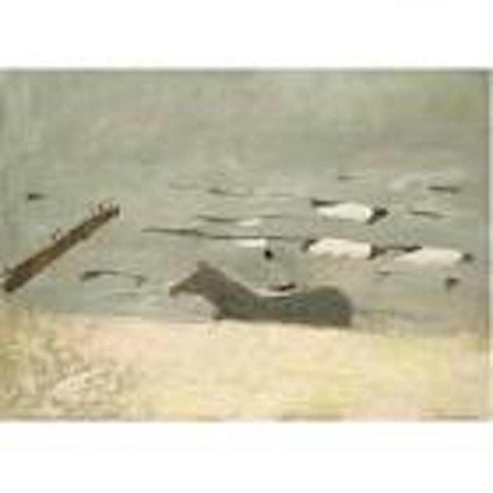 Rider on the beach by Mary Newcomb