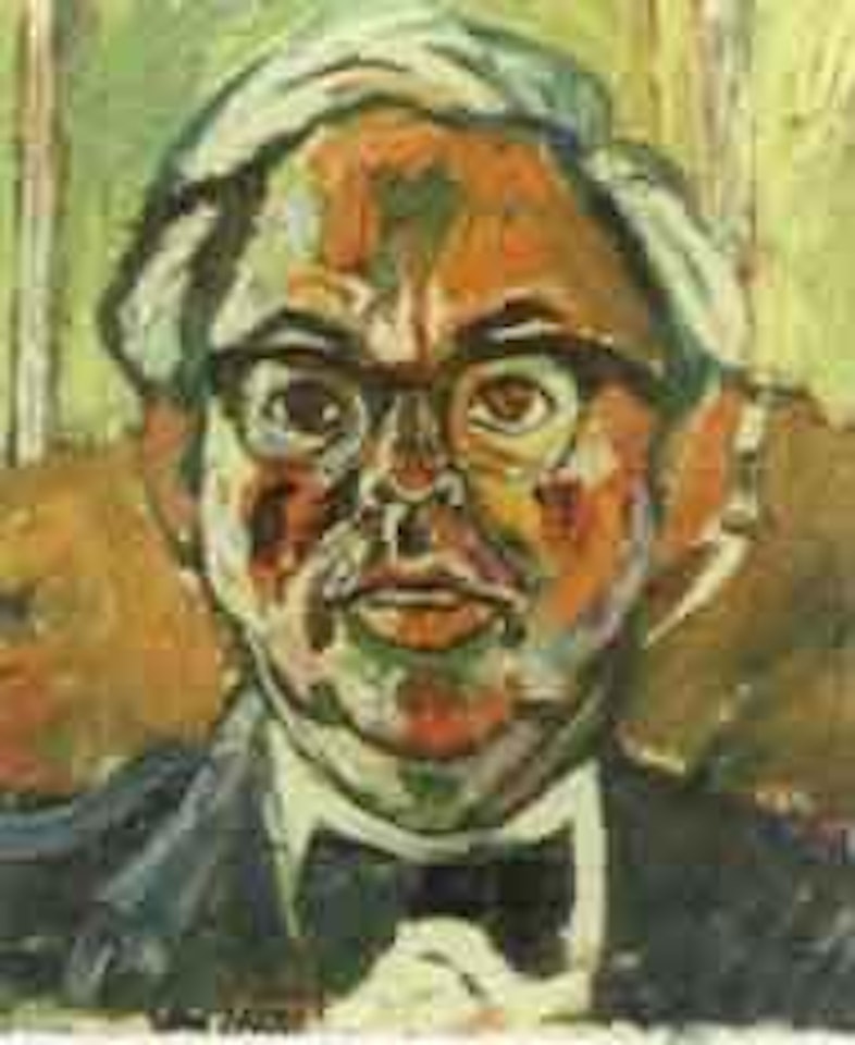 Portrait bust of Woodrow Wyatt by John Bratby