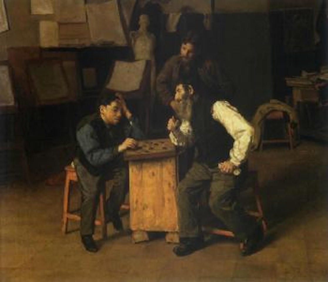 Checkers player by Vladimir Makovsky
