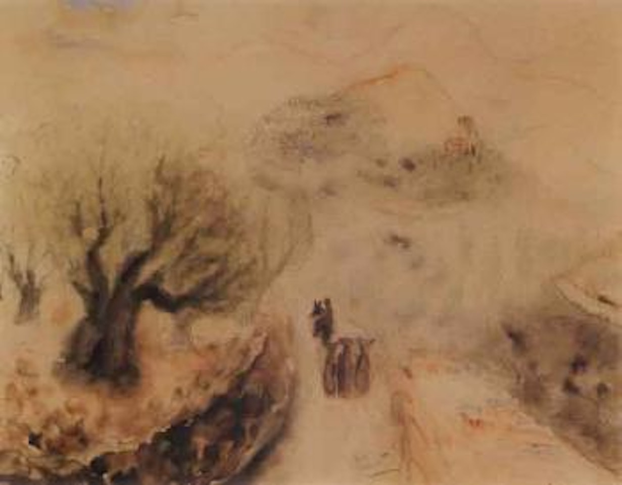 Figures on the road to Safed by Reuven Rubin