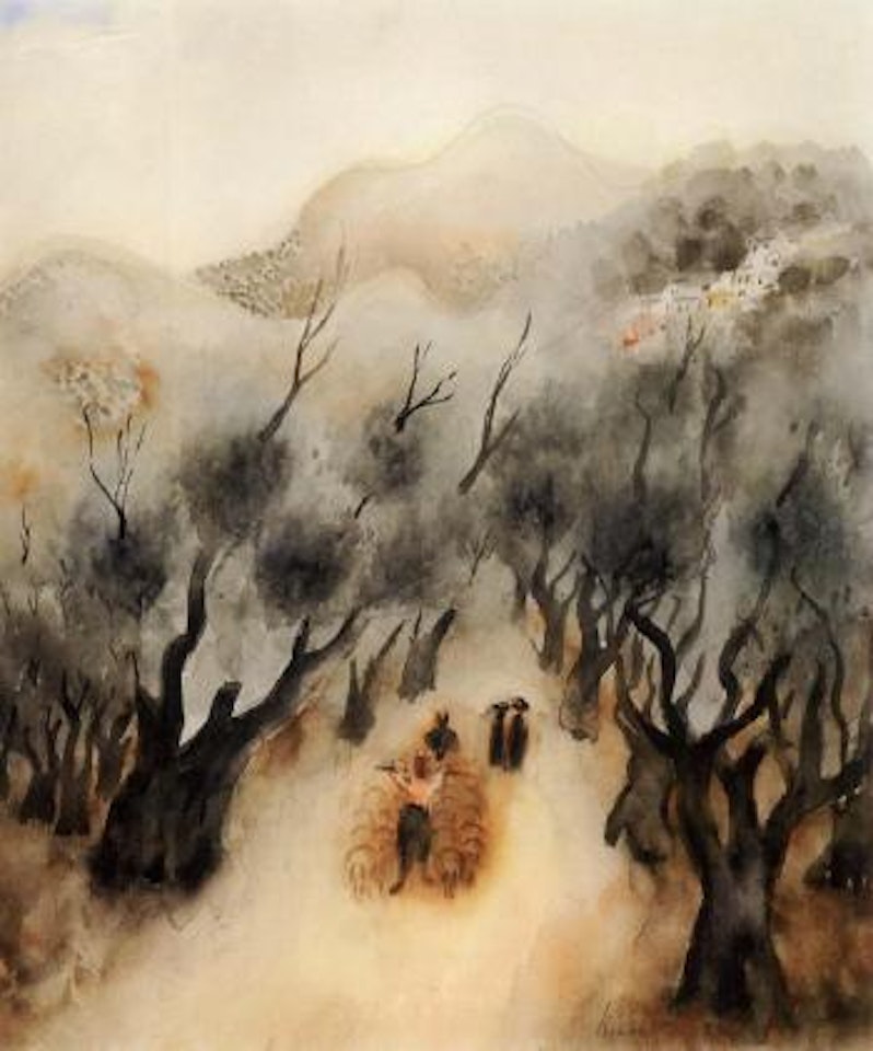 Olive trees by Reuven Rubin