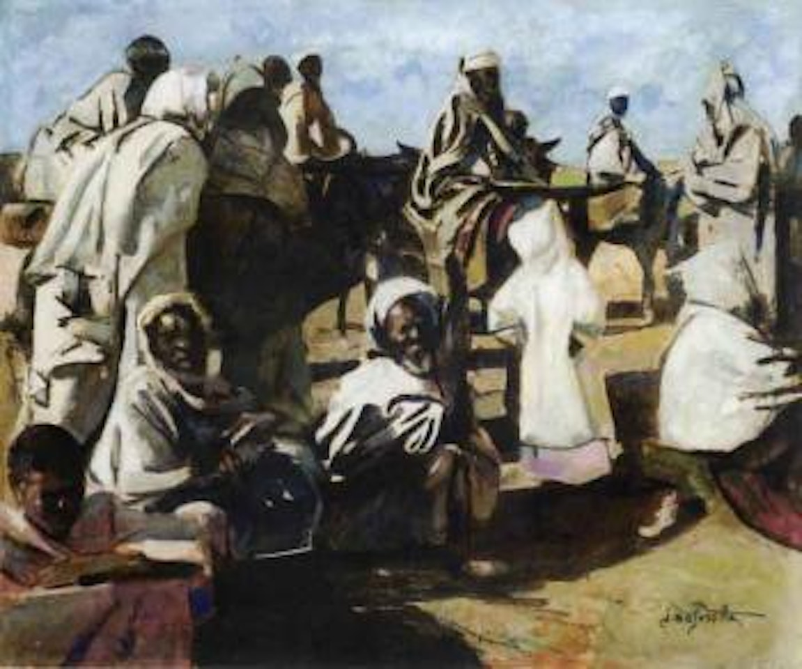 L'arrivee au souk, Marrakech by Jacques Majorelle