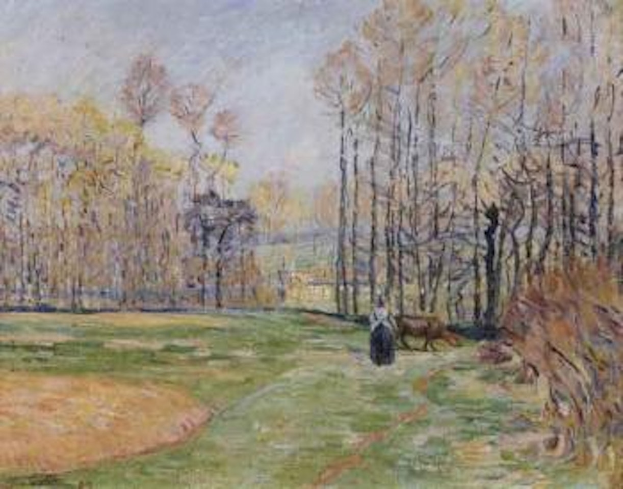 Le printemps a Epinay sur orge. Un ouvrier by Armand Guillaumin
