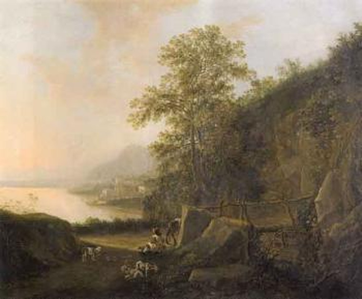 Coastal landscape at sunset by Jan Both