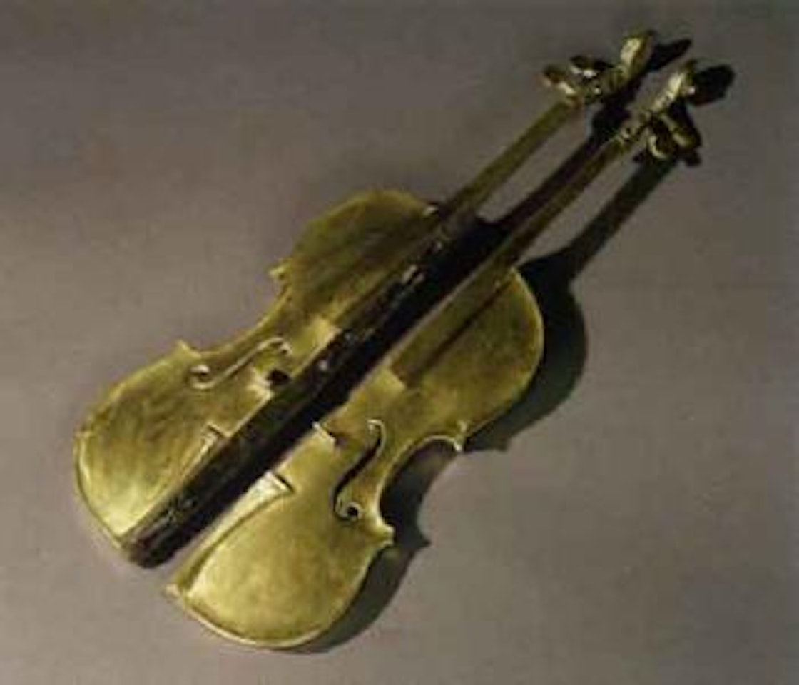 Split violin by Arman