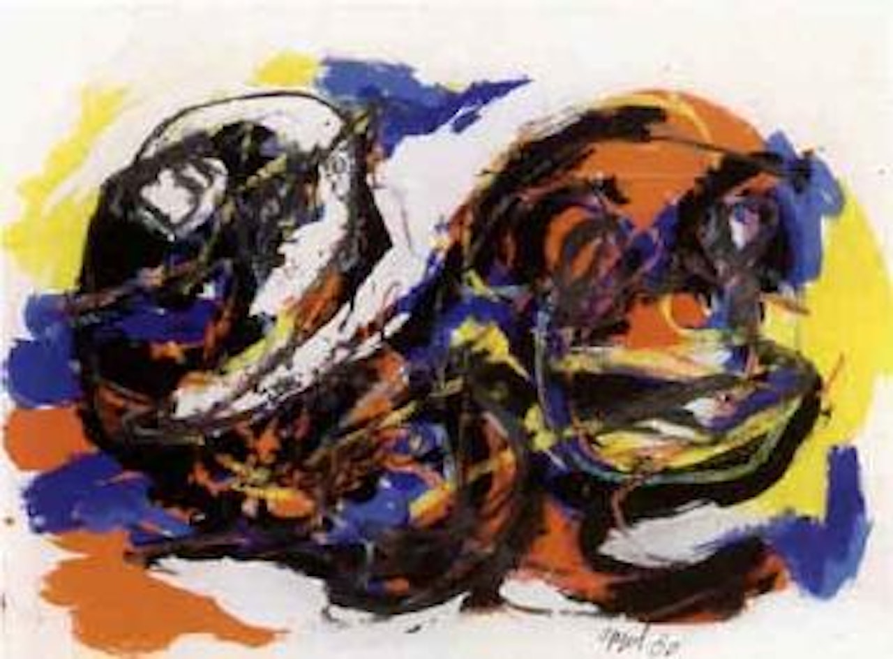Pouncing whale by Karel Appel