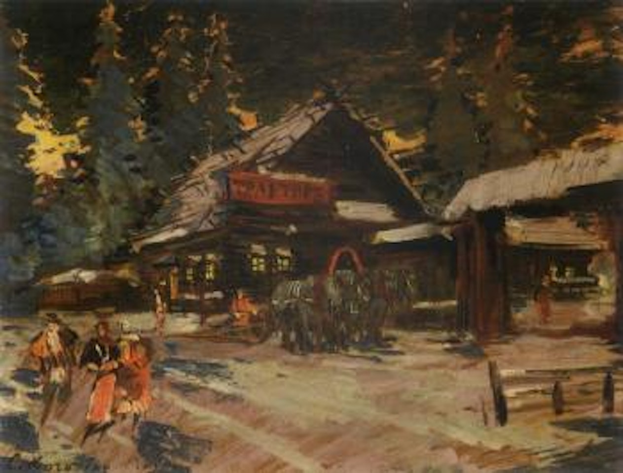 Rural landscape by Konstantin Alekseevich Korovin