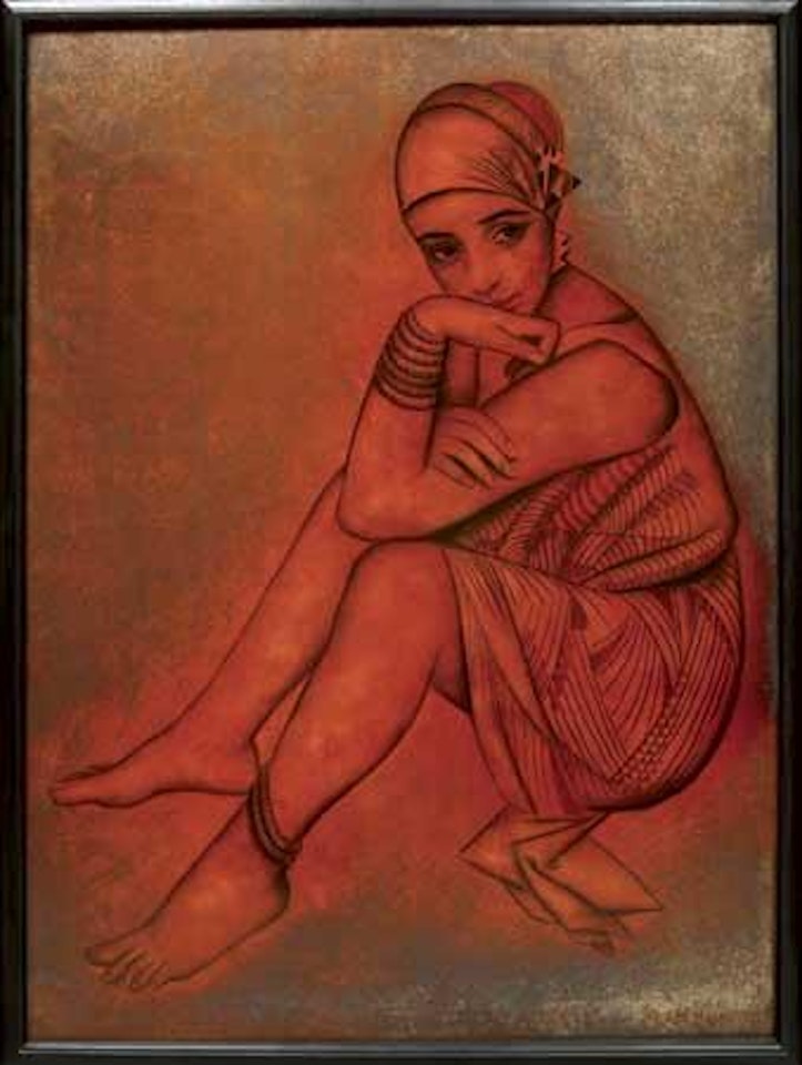 Jeune fille assise by Jean Dunand