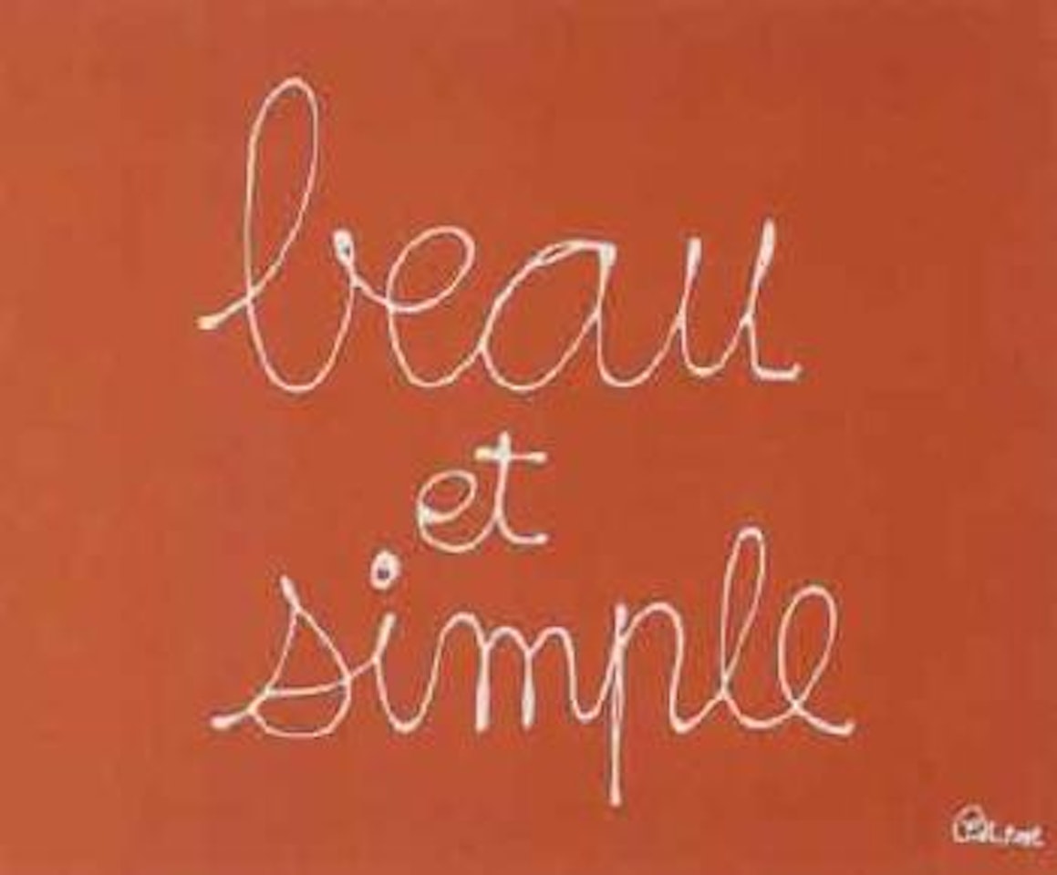 Beau et simple by Ben Vautier