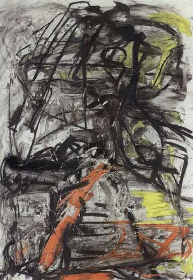 Composition in orange and yellow by Emilio Vedova