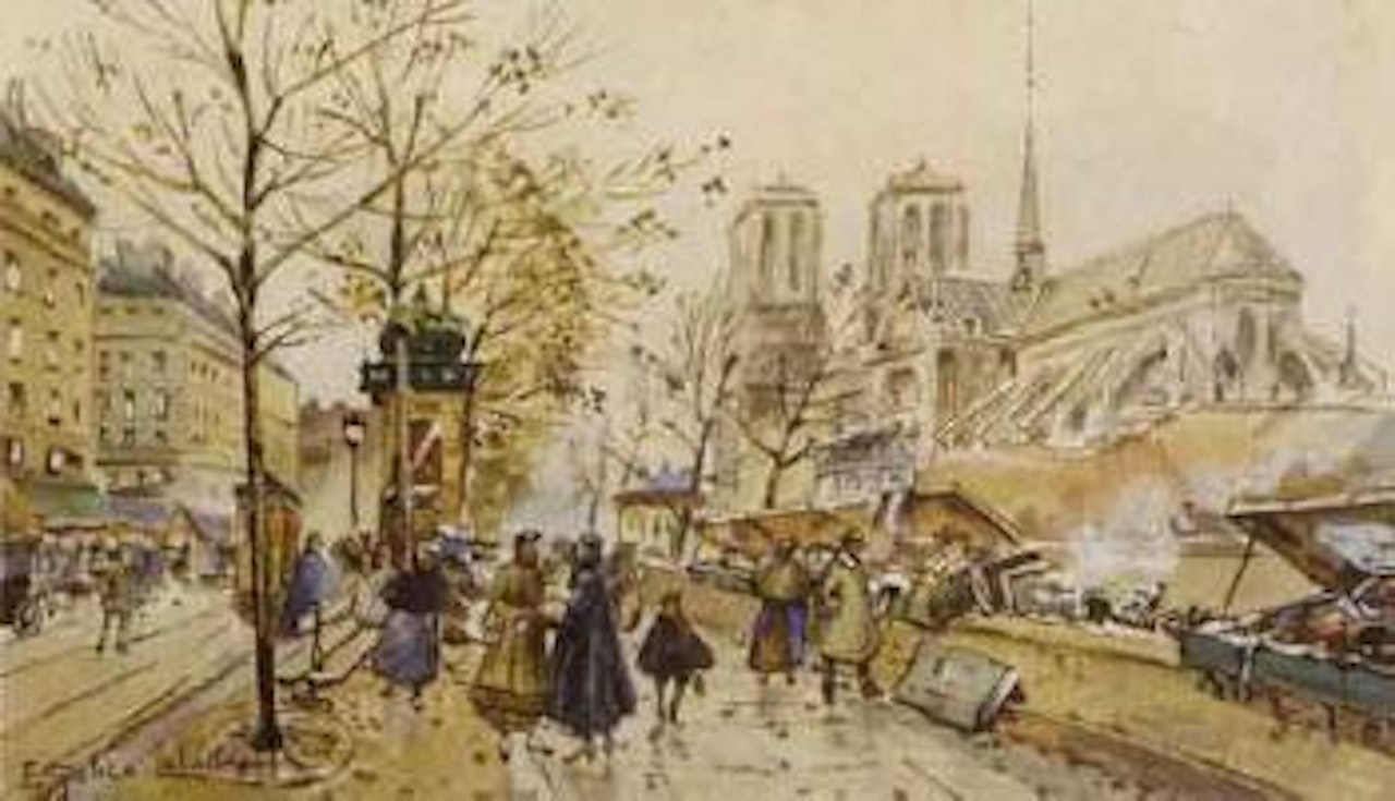 Paris. Paris, Madelaine by Eugene Galien-Laloue