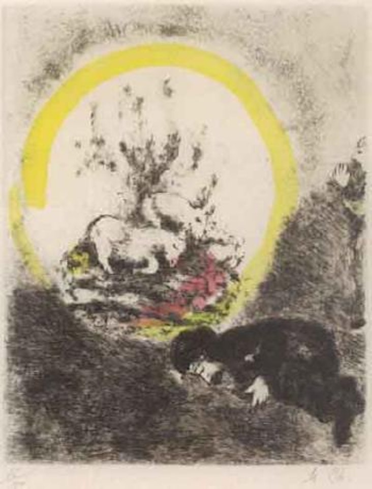 Sacrifice de noe, from la bible by Marc Chagall