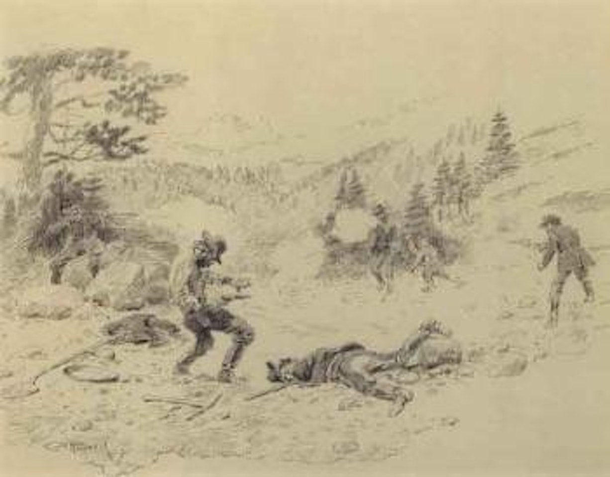 Cave gulch fight by Charles M Russell