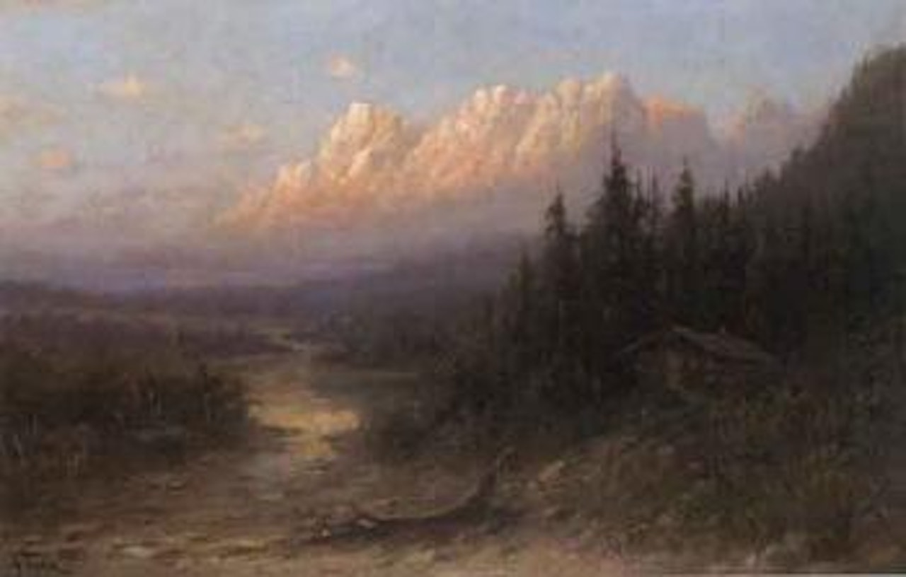 Cabin in the Castle mountains, Montana by John Fery
