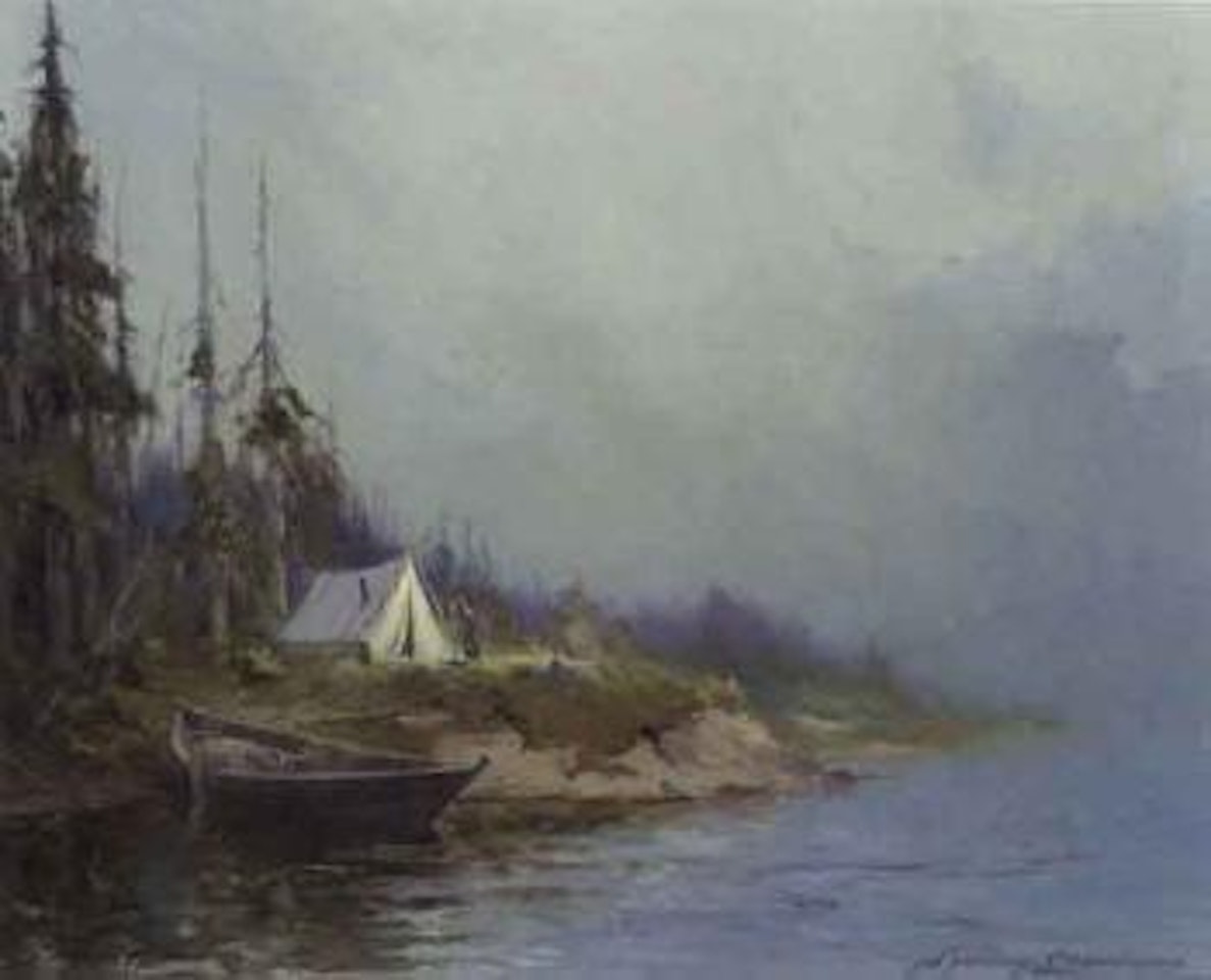 Riverside camp by Sydney Mortimer Laurence