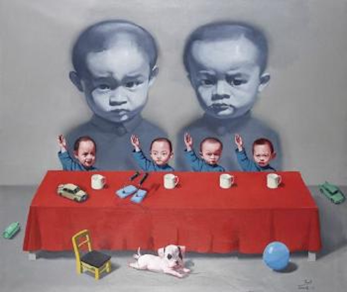 Children in a meeting by Tang Zhigang